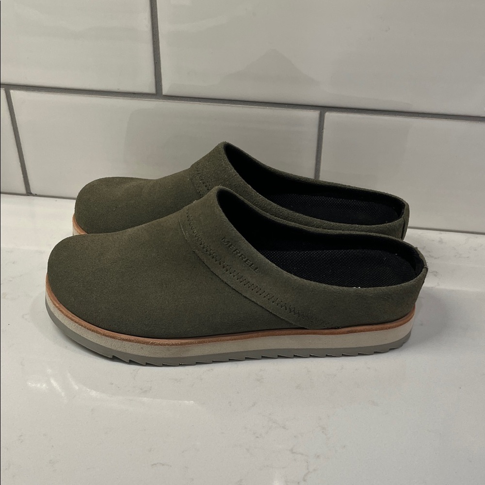 Women’s Merrell Olive Slip-On Clogs